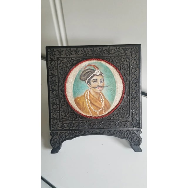 1910s Indian Maharaja Portrait Oil Painting, Framed For Sale In Los Angeles - Image 6 of 6