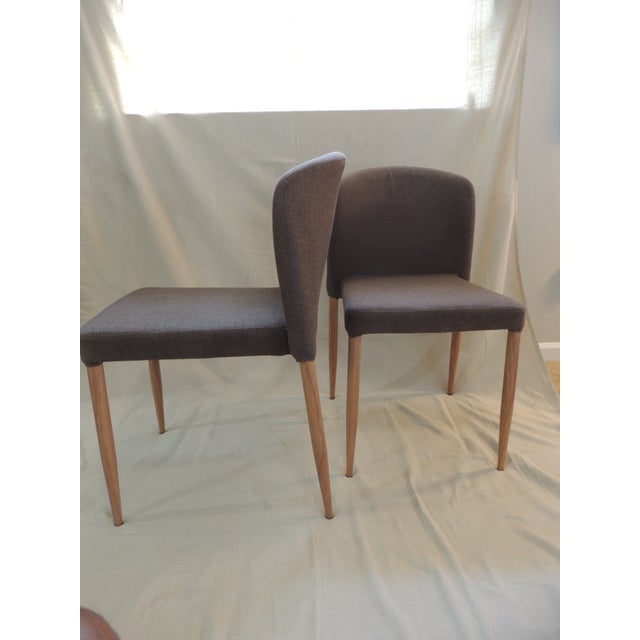 Mid-Century Modern Style Upholstered Dining Chairs - Set of 2 For Sale - Image 9 of 9
