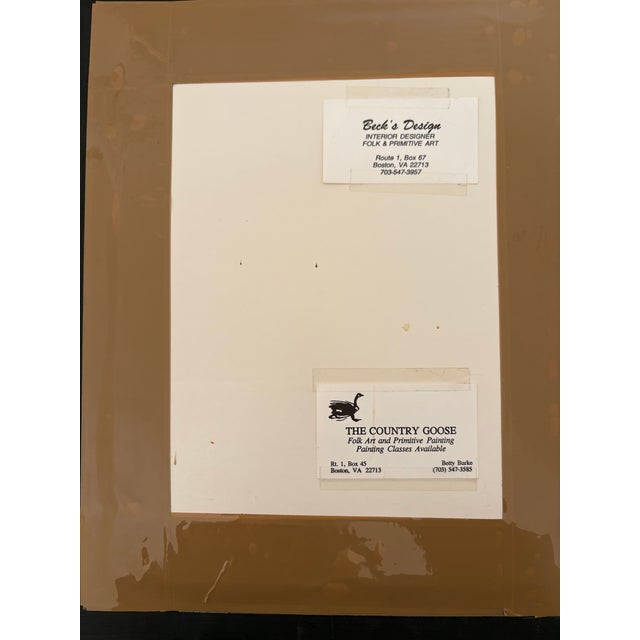 1990s 1990s Handpainted Folk Art Mirror For Sale - Image 5 of 7