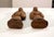 Chinese Pair of Vintage Chinese Wood Hand Painted Lacquer Figurine Sculptures Shanghai For Sale - Image 3 of 14