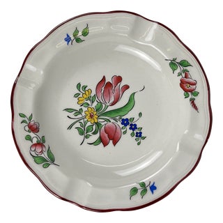 Model Réverbère Ashtray with Rose Pattern from KG Lunéville, 1980s For Sale