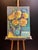 Gold Frank Chabry, Yellow Flowers, Oil on Canvas / Paper For Sale - Image 8 of 10