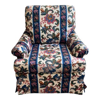 Pennsylvania House Young Traditions Skirted Paisley Club Chair For Sale