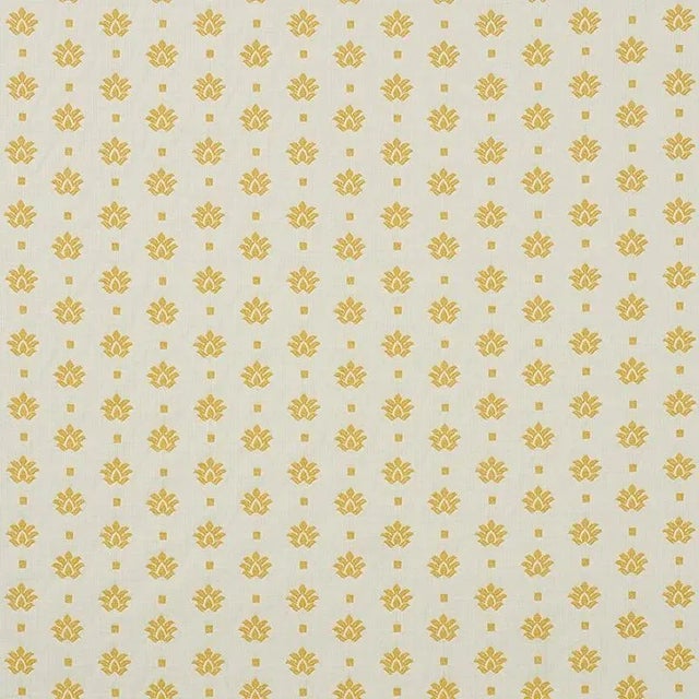 Sample - Schumacher Brunel Fabric in Yellow For Sale