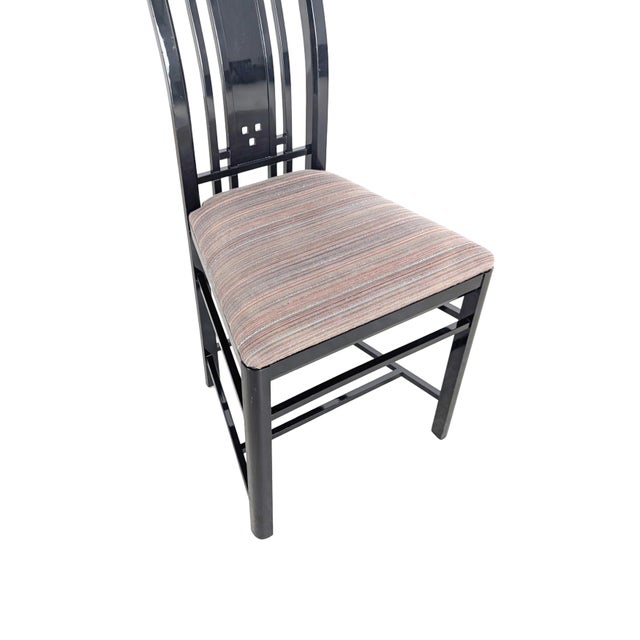 Black Black Chairs by Umberto Asnago for Giorgetti, Italy, Set of 3 For Sale - Image 8 of 11