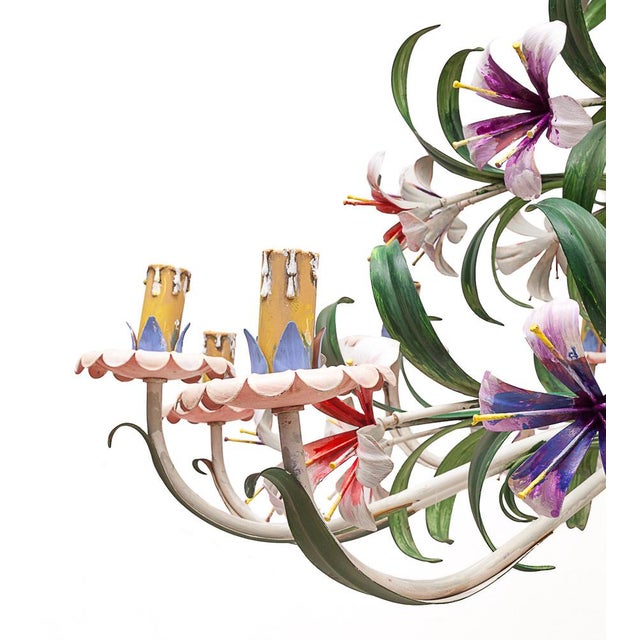 Florentine Chandelier with Twelve Lights, 1970s For Sale - Image 3 of 7