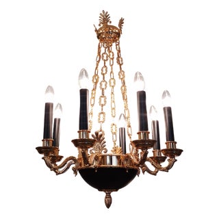 Black and Gold Chandelier by Bakalowits, 2010s For Sale