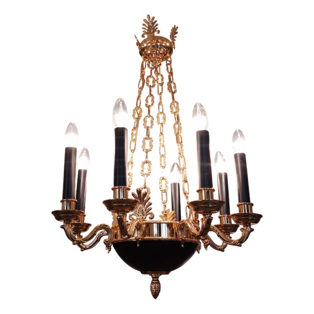 Black and Gold Chandelier by Bakalowits, 2010s For Sale