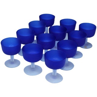 Mid 20th Century Italian Glass Goblets - Set of 12 For Sale