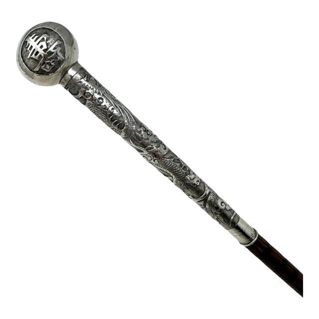 Antique Chinese Claw Dragon Ladys Gentleman's Wooden Walking Stick Dress Cane For Sale