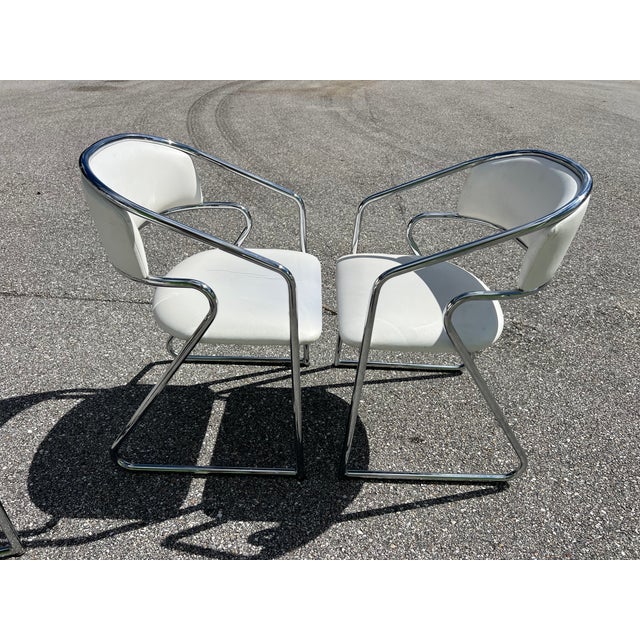 Vintage Mid Century Modern Lowenstein Chrome Chair Made in Italy For Sale - Image 9 of 11
