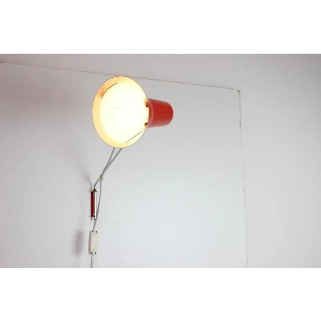 Red Wall Lamp by Napako, 1970s For Sale - Image 8 of 11