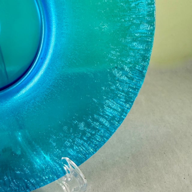 1920s Fenton Celeste Blue Stretch Glass Plates, Set of 12 For Sale - Image 11 of 18