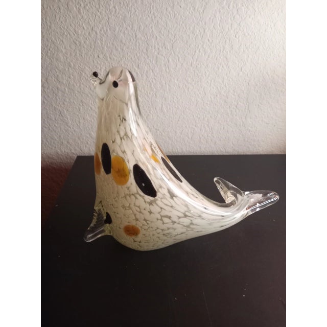 1980s Art Glass Speckled Seal Figurine For Sale In Dallas - Image 6 of 6