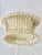 Hand Woven Vintage Uniquely Shaped Basket With Wood Bottom and Handle. For Sale - Image 11 of 14