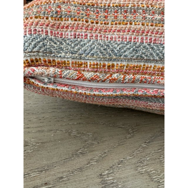 2020s Pair of Colefax and Fowler Silas: Pink, Sienna Pillows 18" X 18" For Sale - Image 5 of 7