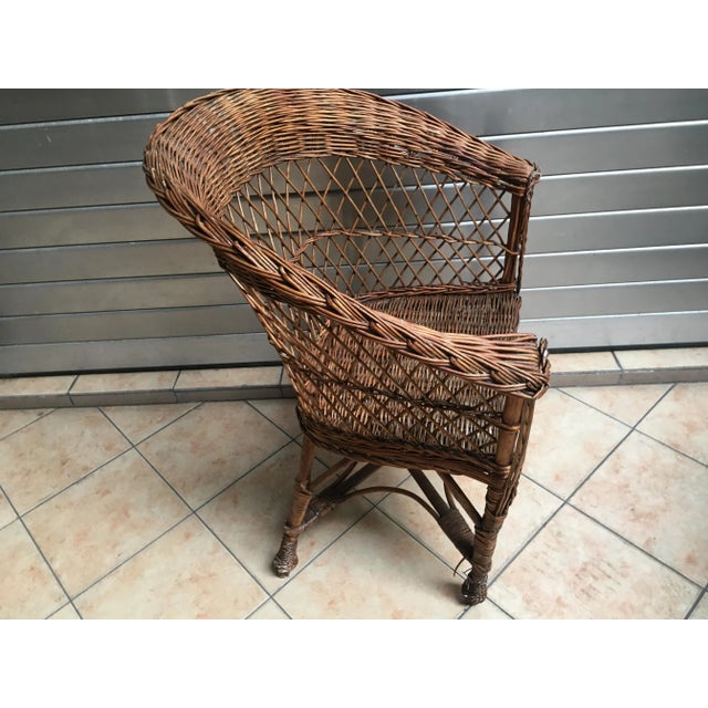 Wicker Armchair, 1960s For Sale - Image 3 of 13