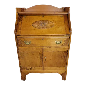 Antique American Slant-Front Secretary Desk in Maple, Early 19th Century