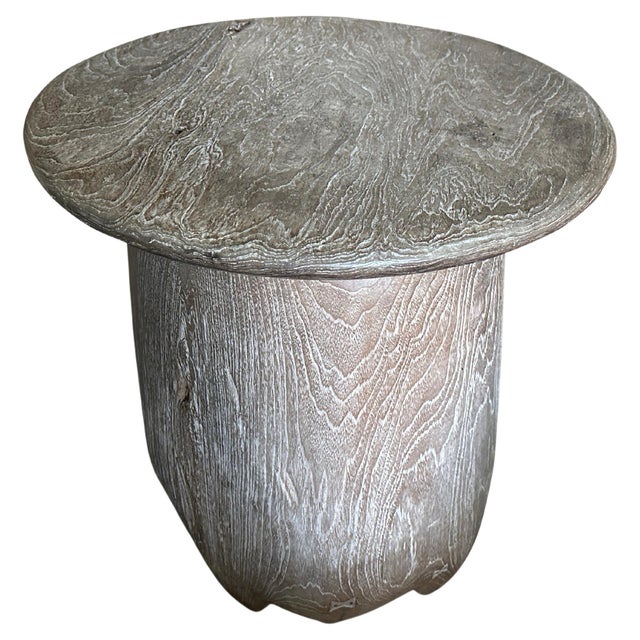 A beautiful antique drum style base with a three inch thick exquisite bevelled round top. Perfect as a side table or entry...