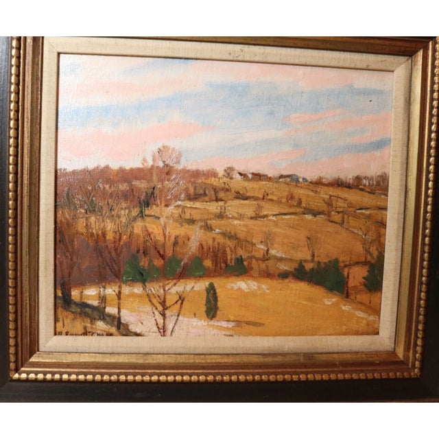 Up for sale is a rare vintage original R. Emmett Owen landscape oil painting on canvas. It's painted with a lovely...