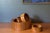 Mid century modern decorative staved salad serving bowls designed by Jens Harald Quistgaard for Dansk, Denmark circa...