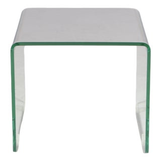 Glass Waterfall Side Table from Fiam, Italy, 1980s For Sale