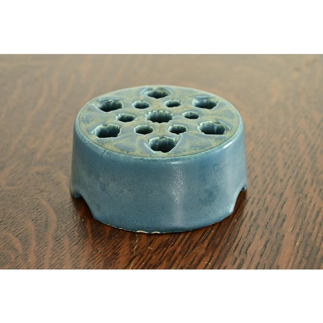 Rookwood Pottery Rookwood Pottery Arts & Crafts Glazed Ceramic Art Pottery Flower Frog, 1919 For Sale - Image 4 of 9