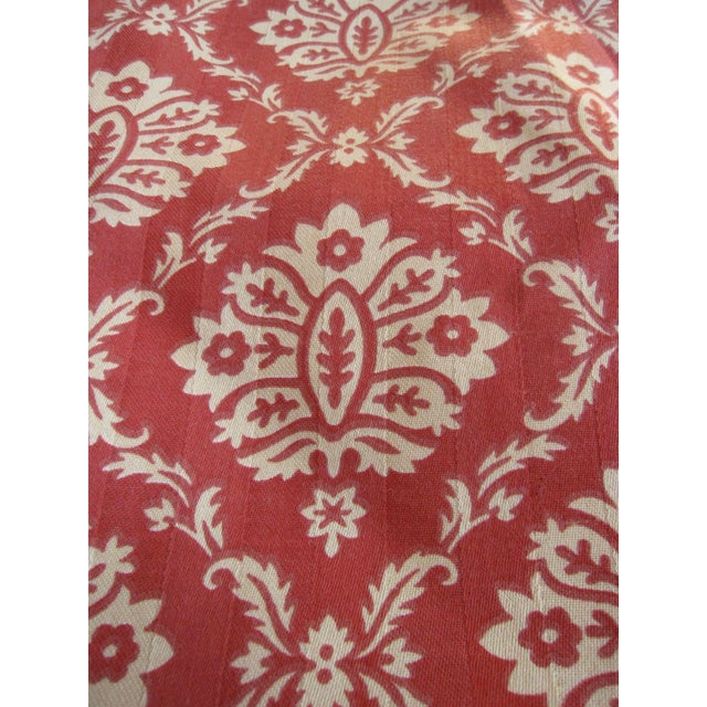 Vintage upholstery-weight fabric in a beautiful floral trellis pattern from Robert Allen Home. Rust shade on cream against...