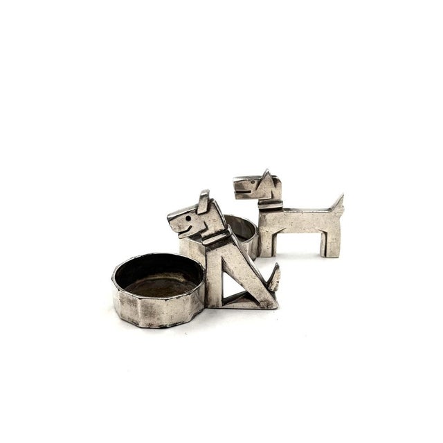 Art Deco Silver-Plated Ric and Mac Salt and Pepper by Edouard Marcel Sandoz for Gallia Christofle, France, 1930s, Set of 2 For Sale - Image 6 of 11