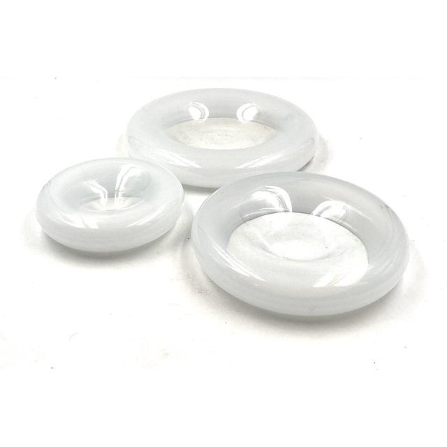 Pomeri Cloudy Crystal Centerpiece by Eleonore Peduzzi Riva for Vistosi, Italy 1970s, Set of 3 For Sale - Image 15 of 18