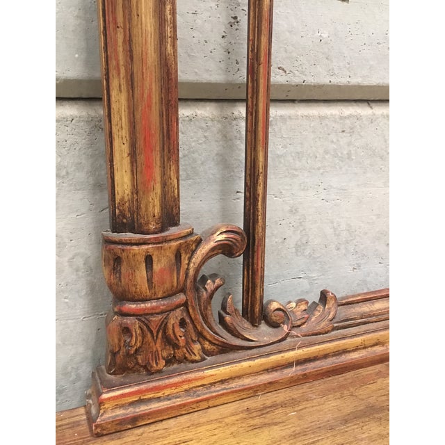 Renaissance Style Carved and Gilded Walnut Pier Mirror and Console Table For Sale - Image 9 of 13
