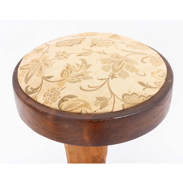 Figurative Late 20th Century Folk Art Carved Wood "Foot" Stool For Sale - Image 3 of 9