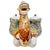 Ceramic Large Scale Mid-Century Italian Majolica Camel Figural Centerpiece With Chinoiserie Floral Covered Jars For Sale - Image 7 of 11
