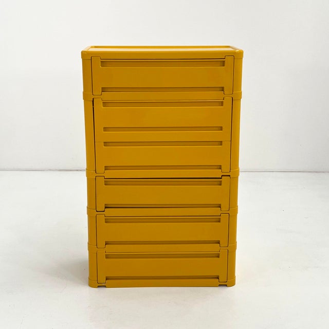 Yellow Chest of Drawers by Olaf Von Bohr for Kartell, 1970s For Sale - Image 3 of 10