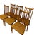 Set of 6 Vintage Mid-Century Modern Slat-Back Dining Chairs With Upholstered Seats For Sale - Image 4 of 10