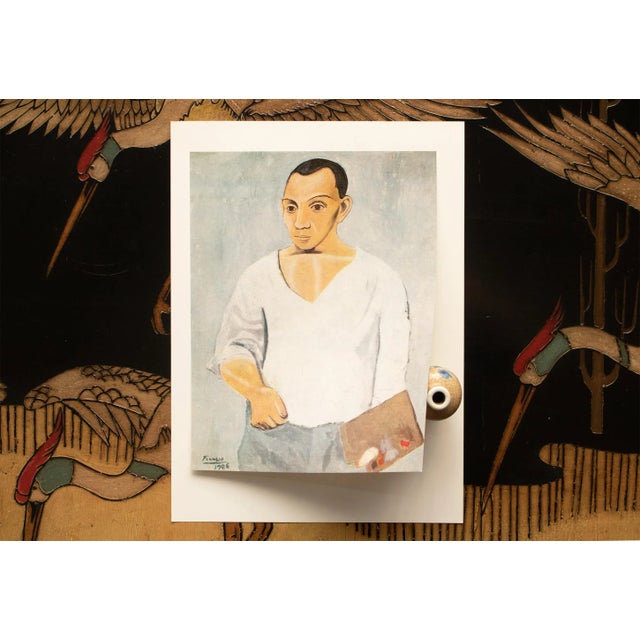 1970s 1971 After Pablo Picasso "Self-Portrait", Period Parisian Full-Color Print For Sale - Image 5 of 8