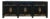 Distressed Antique Black 95" Long Sideboard Buffet Table For Sale