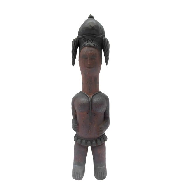 Early 20th Century Early 20th Century Tribal Wood Carved Statue For Sale - Image 5 of 5