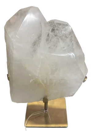 A Quartz Crystal on Golden Stand - G
