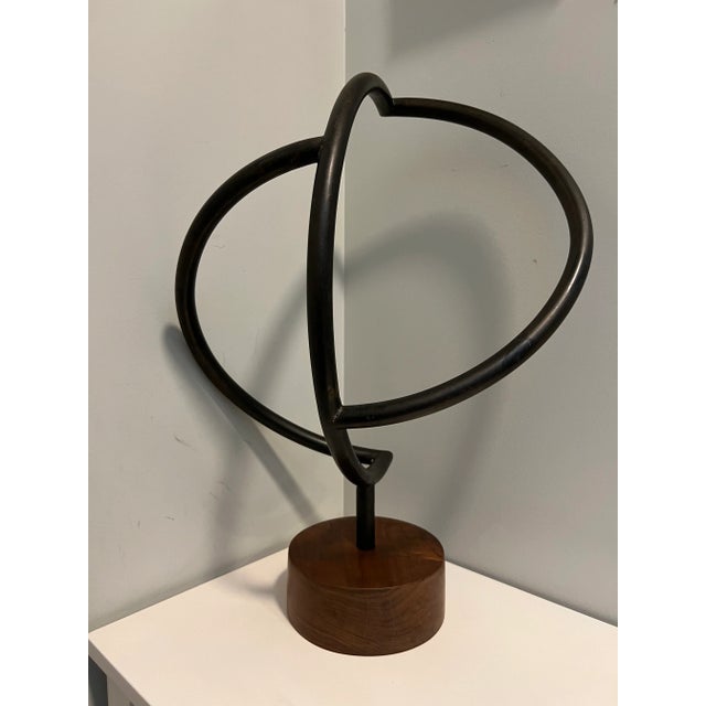 Casey Downing, Jr., (1948- ), Alabama, Signed And Dated, 1985, Second Movement, Patinated Brass Sculpture, Great Geometric...