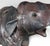 Glass Vintage Mid-Century Leather-Wrapped Elephant Floor Sculpture For Sale - Image 7 of 15
