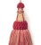 Red and Gold Key Tassel With Looped Ruche Detail For Sale - Image 4 of 11