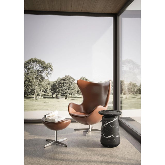 MMairo Italian Modern Side Table in Travertine Marble Designed by Ivan Colominas For Sale - Image 4 of 5