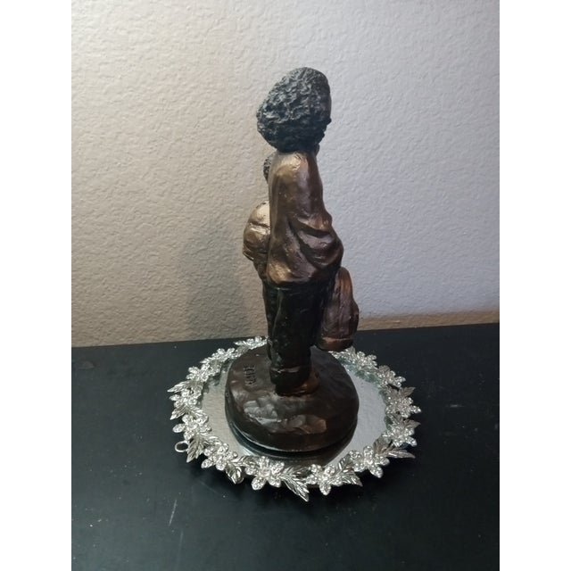 1980s Gorgeous My Big Sister Signed Bronzed Ceramic Austin Sculpture For Sale In Dallas - Image 6 of 8