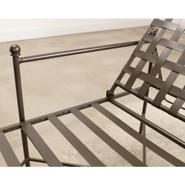 Set of Three Mario Papperzini Style Wrought Iron Chaise Longues For Sale - Image 13 of 18