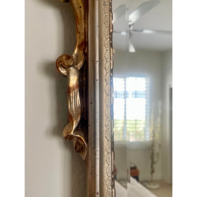 Vintage Regency Rococo Style Gilt Beveled Mirror For Sale - Image 12 of 12
