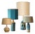 Blue Brown Ceramic Table Lamps attributed to R. Houben, 1970 For Sale