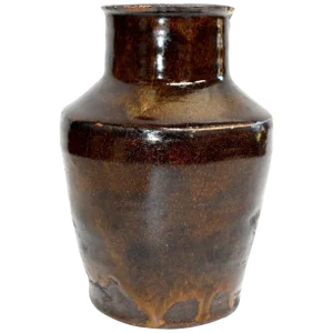 Chinese Antique Vinegar Jar With Golden Glaze