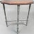 French Country Vintage Hand-Refinished Solid Wood Accent Table With Sage Painted Base For Sale - Image 3 of 6