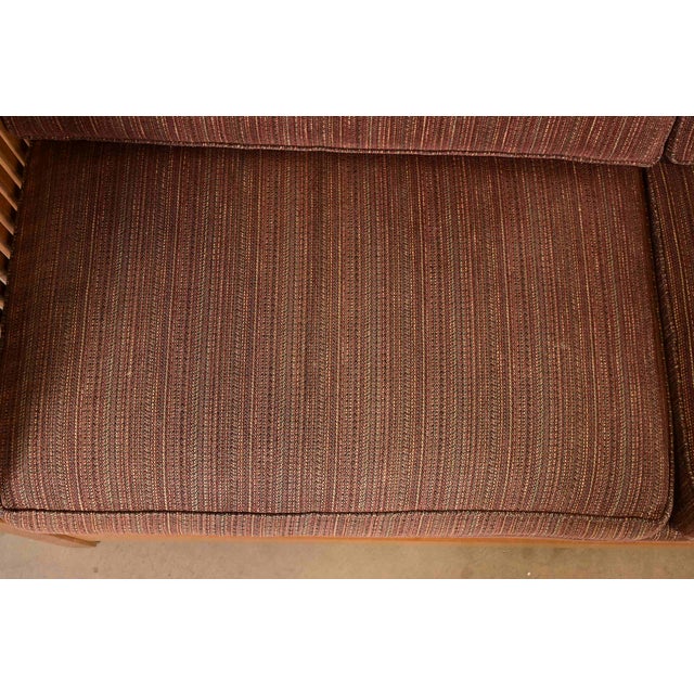 Brown Stickley Mission Oak Arts and Crafts Spindle Sleeper Sofa For Sale - Image 8 of 18